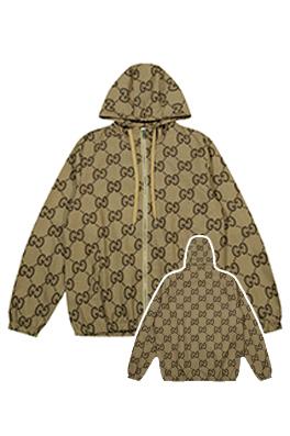 グッチ  フードつき ダブルG フルジップ ジャケット 薄手アウター