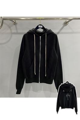 リックオウエン  ジップアップ 背中 プリント フード ストリング ジャケット アウター