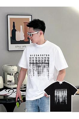 マルタンマルジェラ  グラデーションアルファベットロゴ男女兼用半袖tシャツ