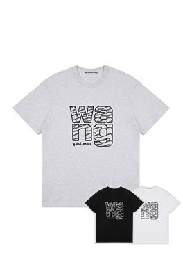 アレキサンダーワン 半袖 Tシャツビッグロゴプリント シンプルで ルーズフィット