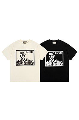 グッチ 雪山ロゴ ユニセックス 半袖Tシャツ