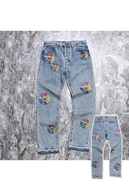 DENIM TEARSデニムパンツスワロフスキー·キュービックコラボ