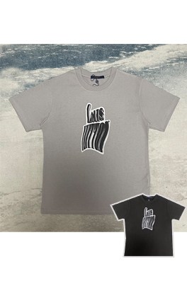 ルイヴィトン抽象ロゴプリント半袖Tシャツ