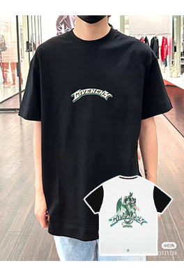 ジバンシィドラゴンイヤーのダブルカラー半袖Tシャツ