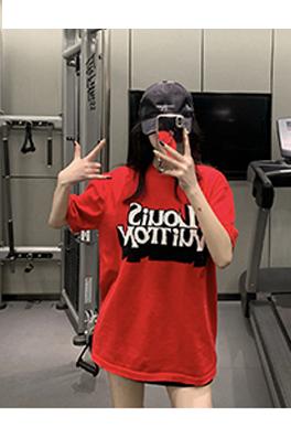 ルイヴィトン 春夏新作ロゴジャカード文字ニット半袖Tシャツ