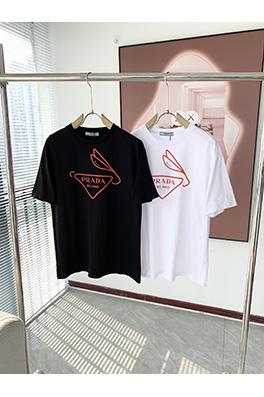 プラダ ロゴパターンプレスを採用半袖Tシャツ