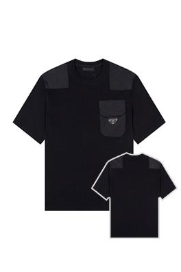 プラダ スーパーコピー ポケットパッチワーク 半袖 Tシャツ