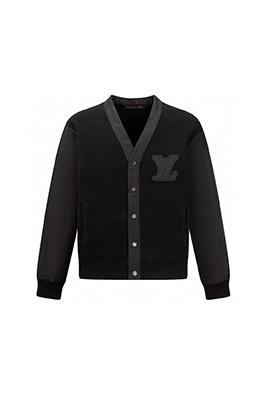 ルイヴィトン  新しいアルファベットの章仔刺繍ステッチ織りニットジャケット