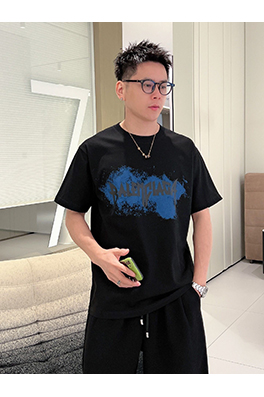 バレンシアガ クルーネックファッションプリント半袖Tシャツ