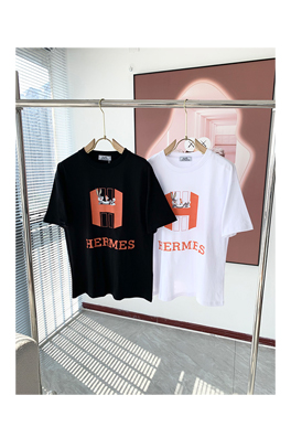 エルメス 24新商品 プリント 半袖Tシャツ