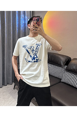 ルイヴィトン     コットンニット半袖Tシャツ