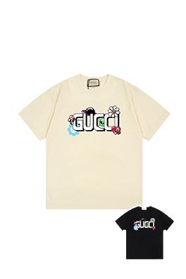 グッチスーパーコピー   楽しい漫画アイコン ロゴ半袖Tシャツ