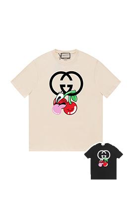 グッチ  楽しい漫画チェリープリントパターン半袖Tシャツ