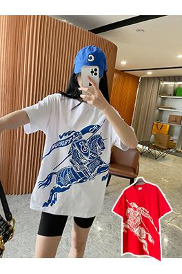 バーバリーコピー    馬術騎士ロゴコットン半袖Tシャツ