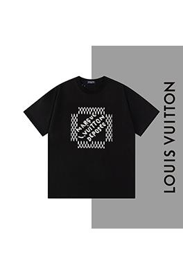 ルイヴィトン   刺繍文字バブルビーズクルーネック半袖Tシャツ