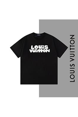 ルイヴィトン   アルファベットタオル刺繍クルーネック半袖Tシャツ