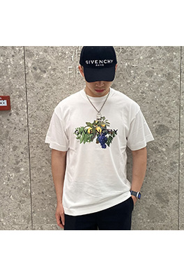 ジバンシイコピー   フルーツ植物プリント半袖Tシャツ