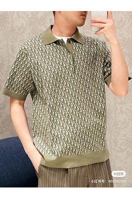 ディオール  アルファベットロゴ編み半袖Tシャツ