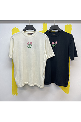 ルイヴィトンコピー   インクルードロゴコットンクルーニット半袖シャツ