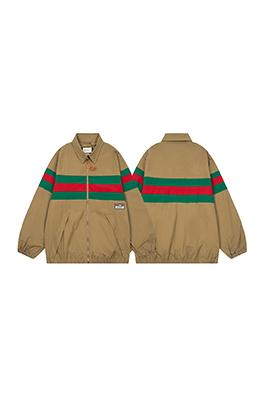 グッチ  胸の赤緑ステッチリボンベアラップネックジッパー長袖ジャケットジャケット