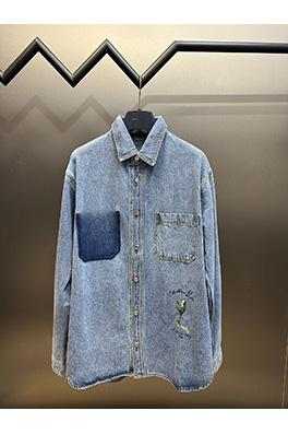 ディオール  スズラン刺繍デニムシャツ