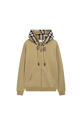 バーバリー  Fw ステッチチェック柄長袖フード付きパーカー
