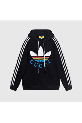 Gucci X Adidas デジタル直噴コラボフード付きスウェットシャツ
