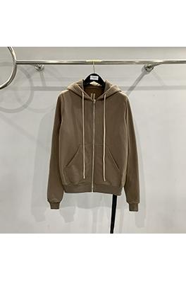 リックオウエンススーパーコピー 秋冬ウォッシュスタープリント長袖ジッパーパーカー