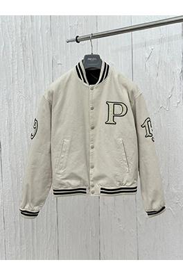 プラダ 24 Fw 新しいフライトジャケットベースボールジャケット