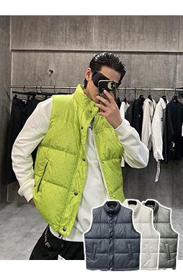 クロムハーツ ダークパターンシルバーバックルダウンジャケットベストコート