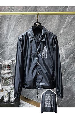 クロムハーツ クロスクロスダークストライプジャカード薄いコーチジャケット