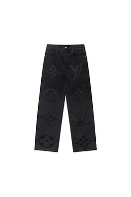 ルイヴィトン 24FW チェック柄のジャカードワークジーンズ