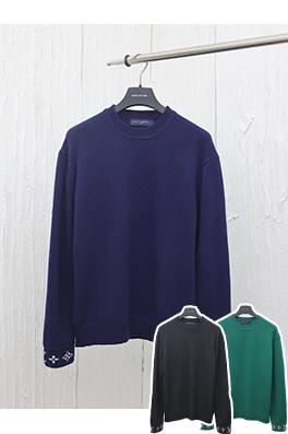 ルイヴィトン 新しい袖口のジャカードニットセーター