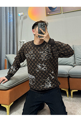 ルイヴィトンスーパーコピー 刺繍されたウールのラウンドネック