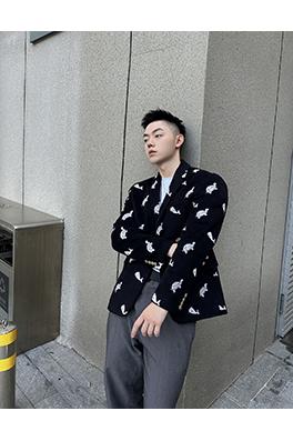 トムブラウンTBクジラウミガメショーのカシミヤカジュアルスーツジャケット