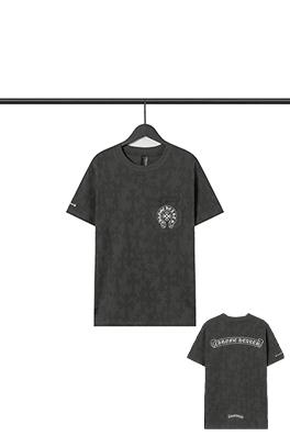 クロムハーツスーパーコピー新しいサンスクリットプリント半袖カジュアルTシャツ