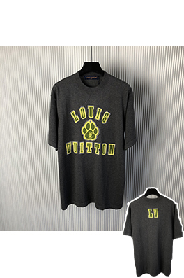 ルイヴィトンコピー 新しいコットン半袖ラウンドネックニットTシャ
