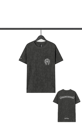 クロムハーツスーパーコピー新しいサンスクリットプリント半袖カジュアルTシャツ