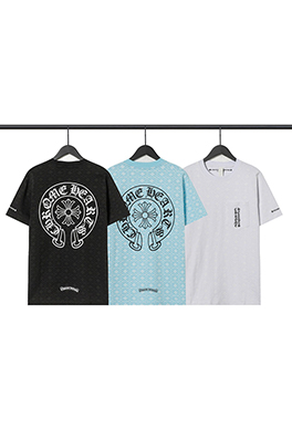 クロムハーツ馬蹄柄クロス半袖カジュアルTシャツ