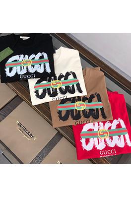 グッチコットン新しいカップルの半袖Tシャツ