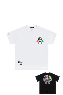 クロムハーツカラークロス立体プリント半袖シャツ