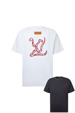 ルイヴィトン刺繍半袖Tシャツ
