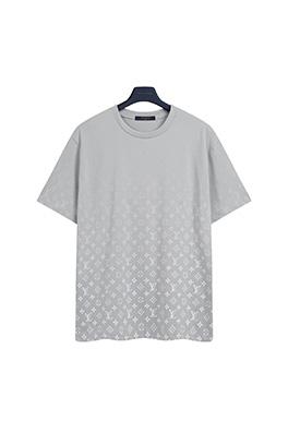 ルイヴィトンスーパーコピーフルプリントグラデーションロゴプリント半袖Tシャツ