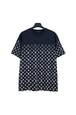 ルイヴィトンLVモノグラムフルプリントグラデーションロゴプリント半袖Tシャツ