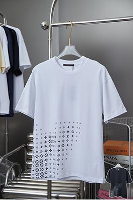 ルイヴィトンコピー新しいゴーストLVロゴ半袖シャツ
