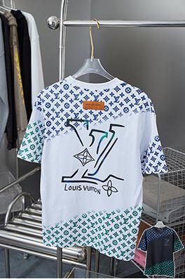 ルイヴィトンウエスタンデニムシリーズフルプリント半袖Tシャツ