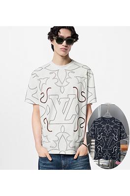 ルイヴィトンウエスタンデニムシリーズフルプリント半袖Tシャツ