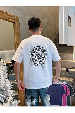 クロムハーツスーパーコピー新しいプリントホットドリル半袖シャツ