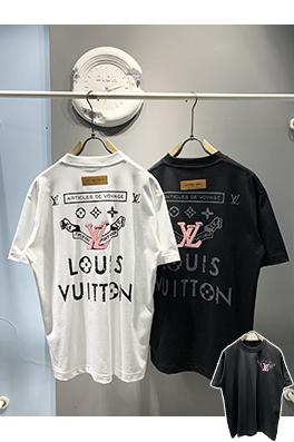ルイヴィトン新しい厚いロゴプリントTシャツ
