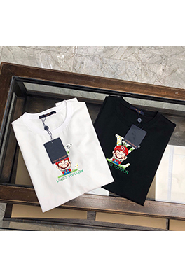 ルイヴィトンブランドトレンドロゴプリント半袖Tシャツ